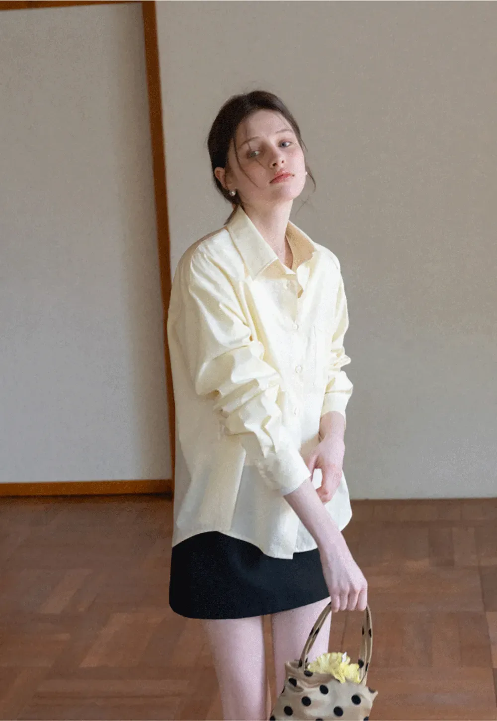 Classic button down shirt with rolled sleeves