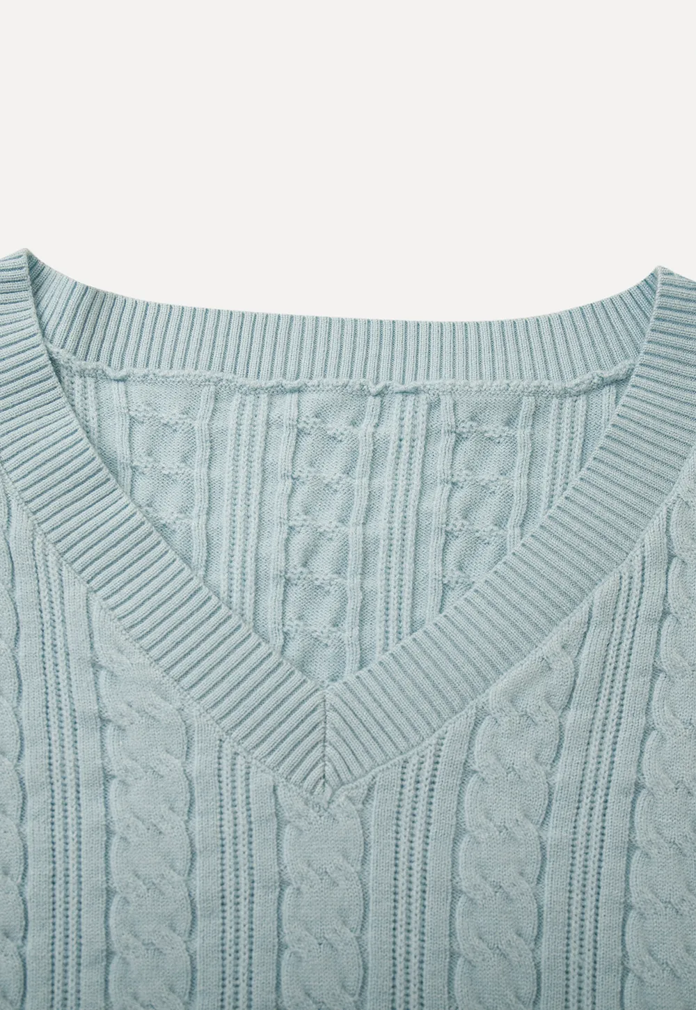 V Neck Long Sleeve Knit Sweater