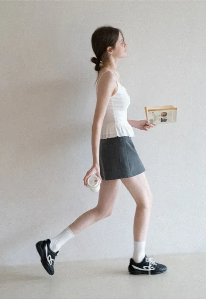 floral peplum tank top with ruffle hem