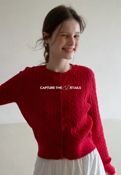 Cable Knit Long Sleeve Sweater Top