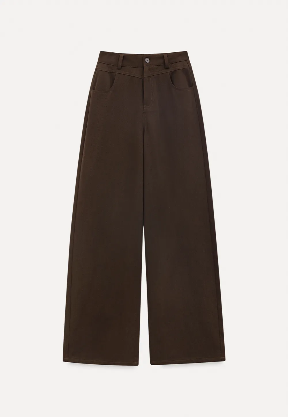 Wide Leg Casual Pants with Front Pockets