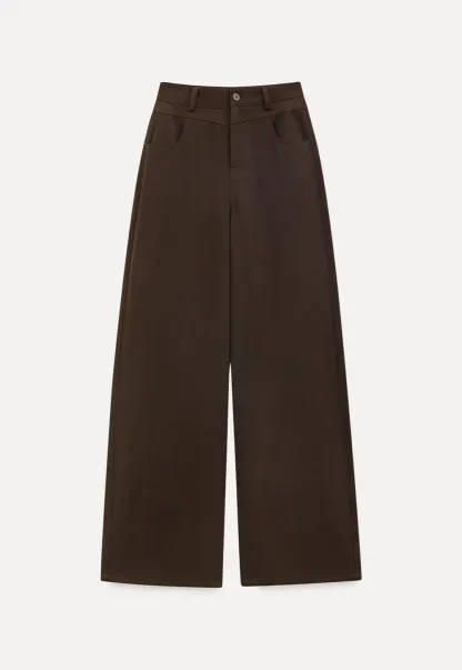 Wide Leg Casual Pants with Front Pockets