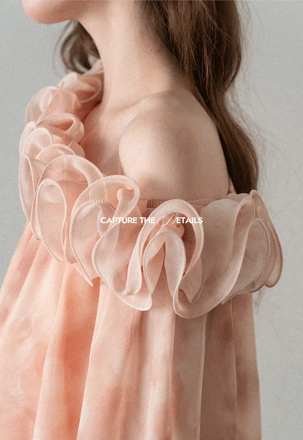 Off Shoulder Ruffled Lace Chiffon Blouse