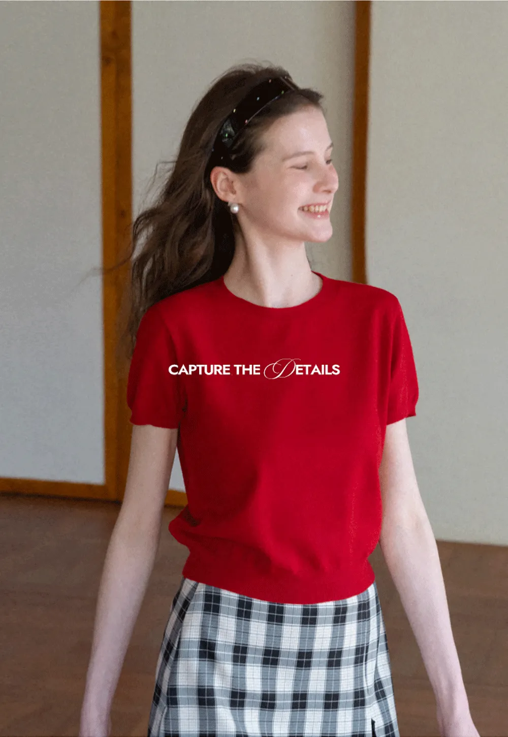 Woolen knit sweater with horse and bow motifs