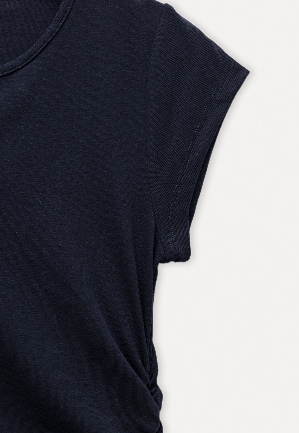 V-Neck Ruched Side Top