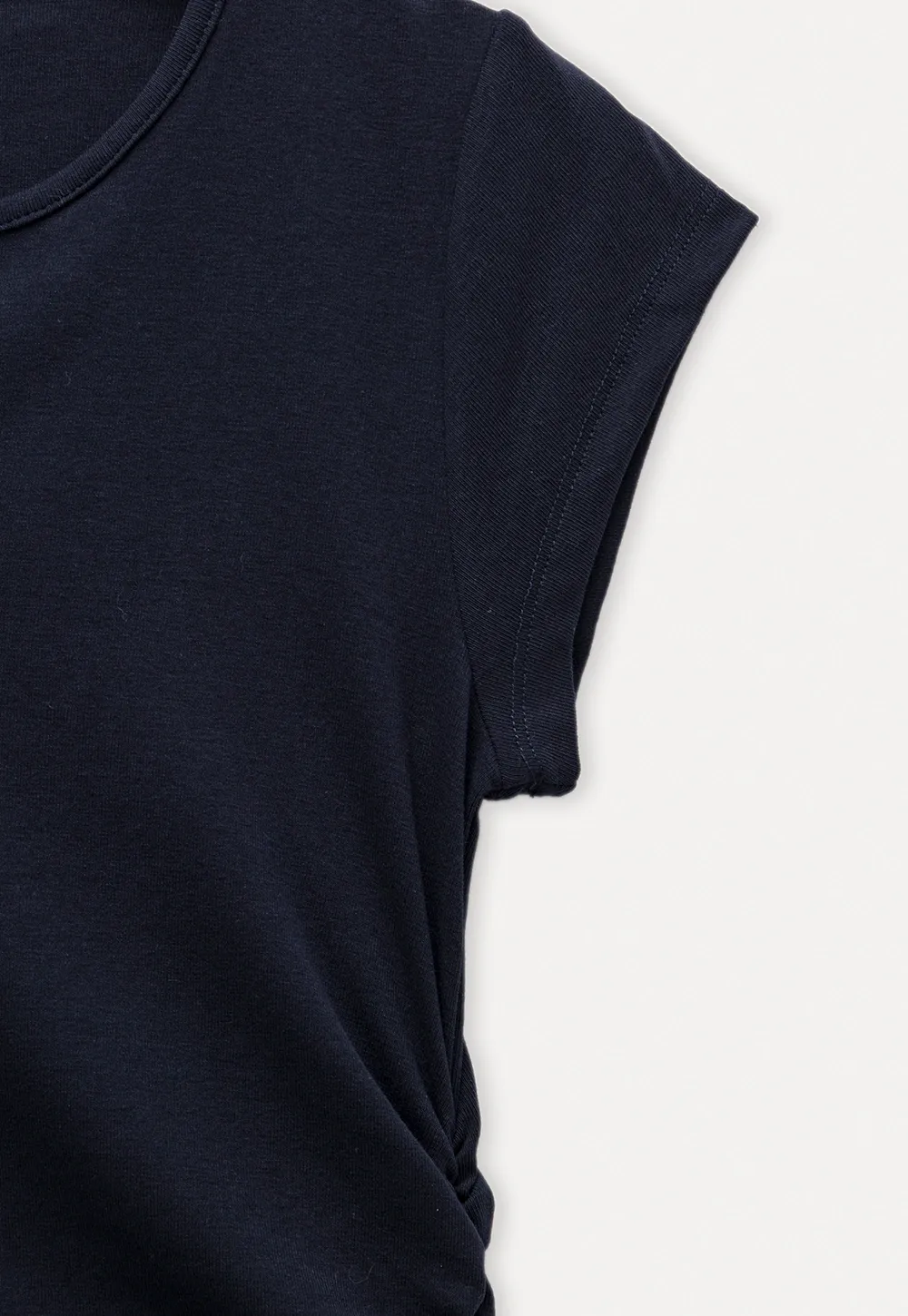 V-Neck Ruched Side Top