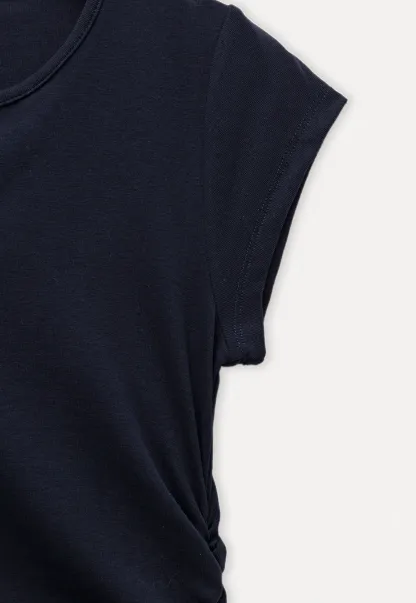 V-Neck Ruched Side Top