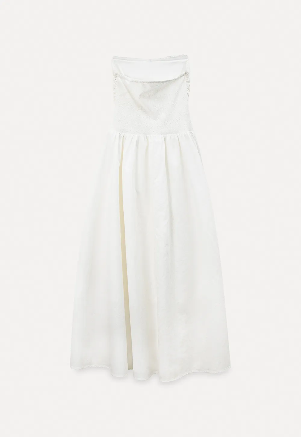 Strapless Maxi Dress with Front Bow Detail