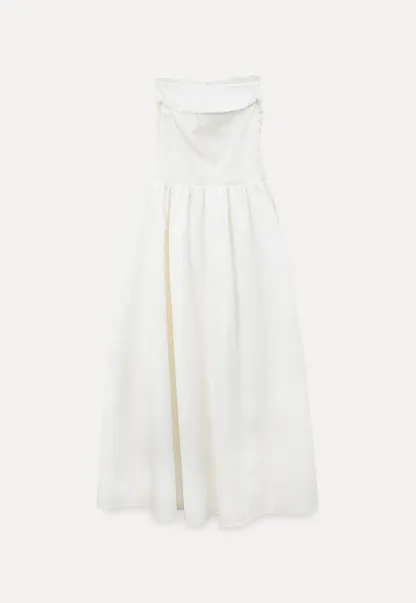 Strapless Maxi Dress with Front Bow Detail