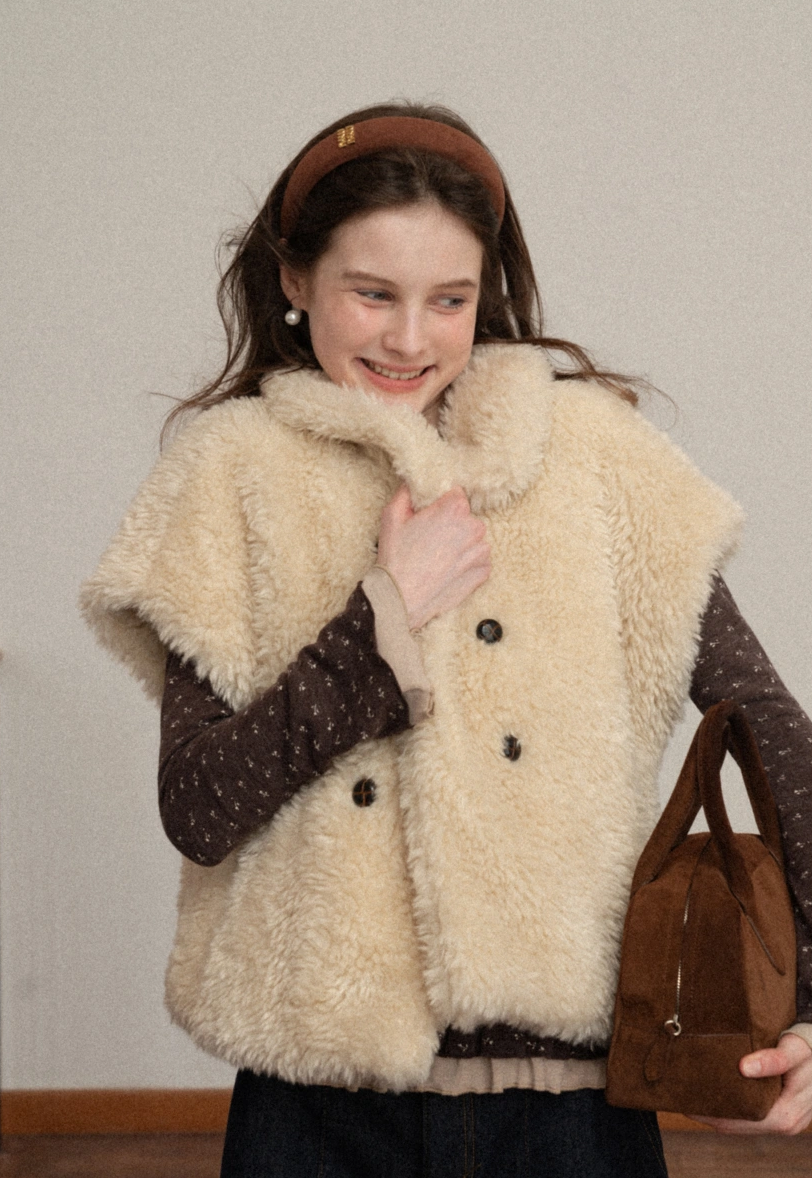 Button-Up Warm Fleece Vest for Winter