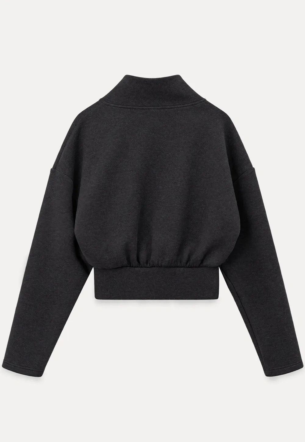 Cropped Open Front Cardigan and Wide Leg Drawstring Pants