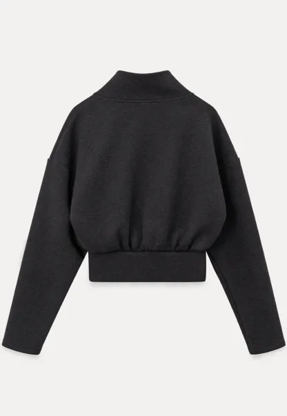 Cropped Open Front Cardigan and Wide Leg Drawstring Pants