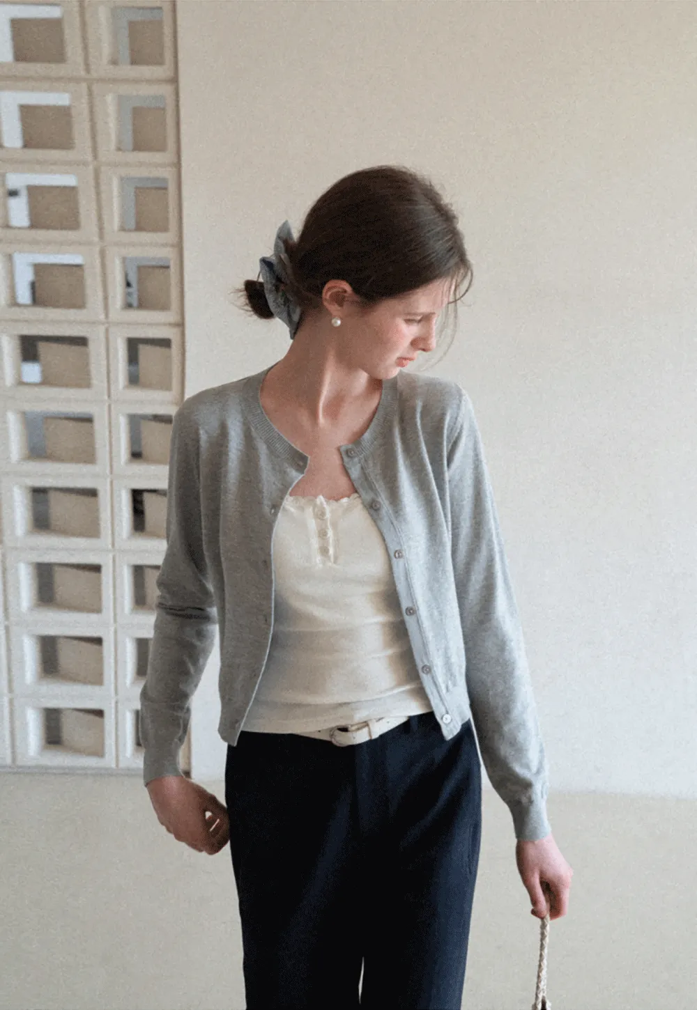 Lightweight Knit Cardigan with Button Front