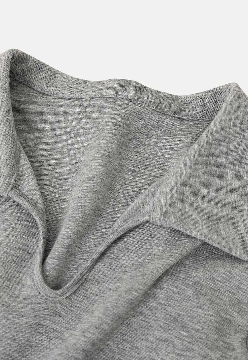 Polo collar short sleeve top with pleated skirt