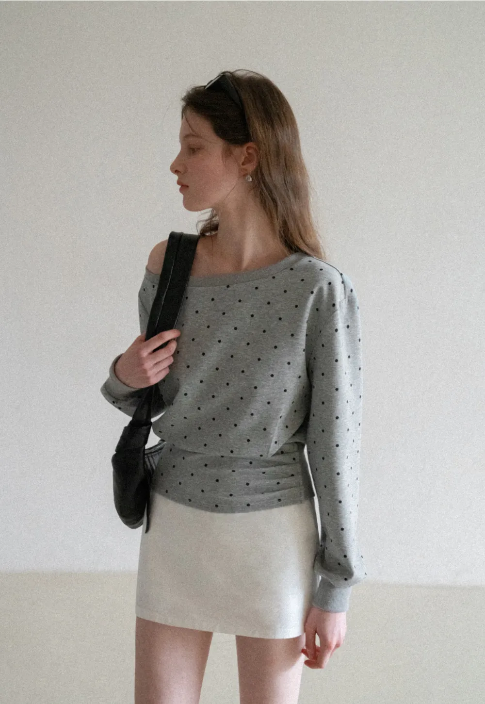 asymmetric sleeve casual sweater top