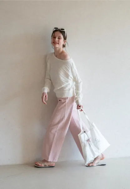 Wide leg high waist denim pants with belt loops