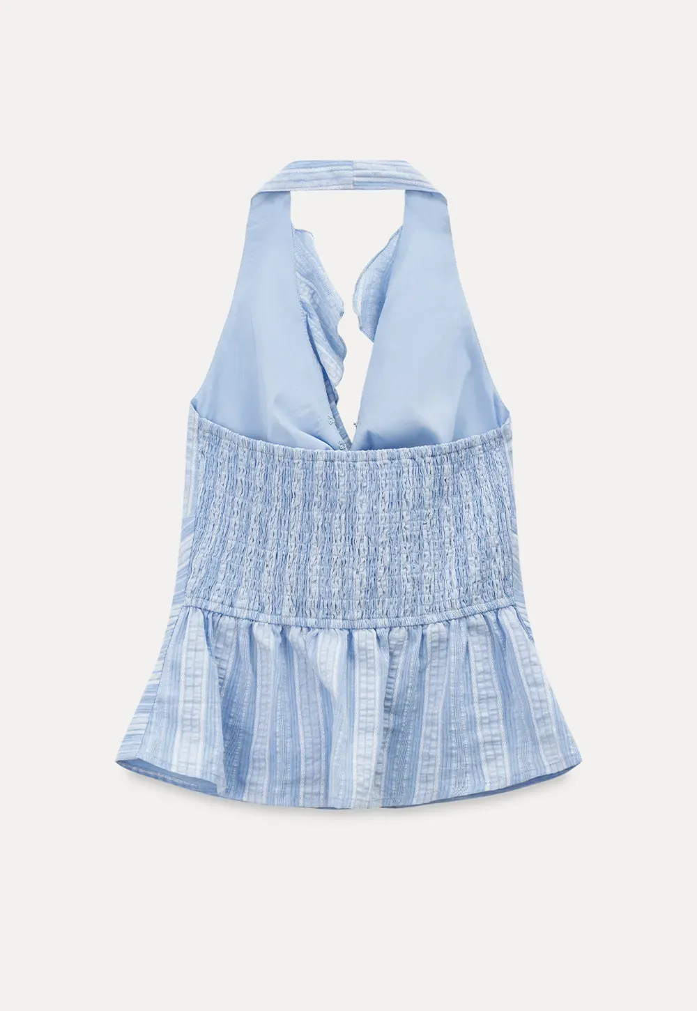 Halter Neck Top with Ruffled Detail