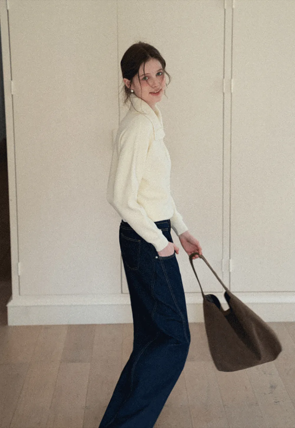 Turtleneck Knit Sweater for Women