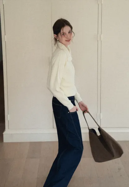 Turtleneck Knit Sweater for Women