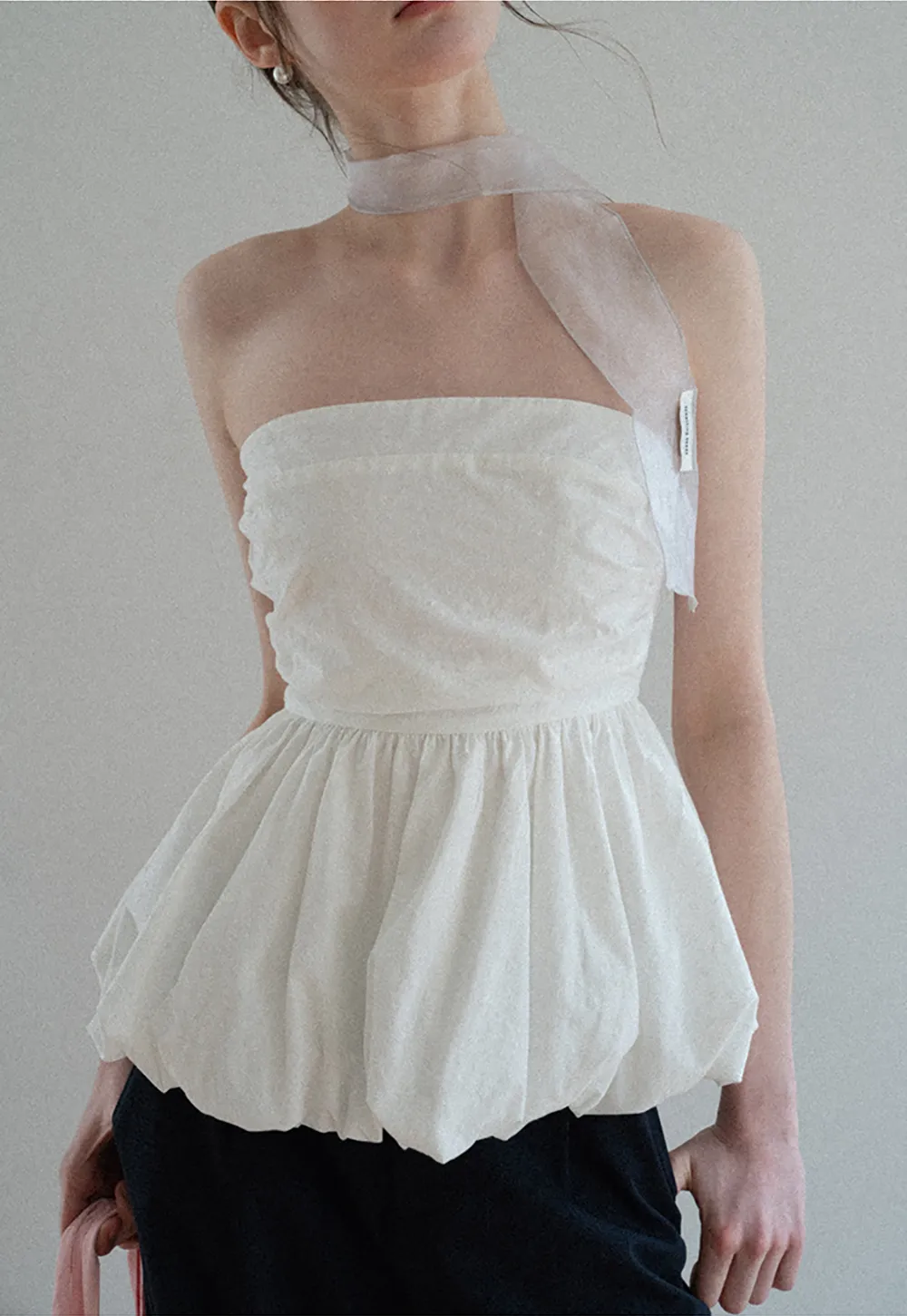 Smocked Waist Checkered Tank Top