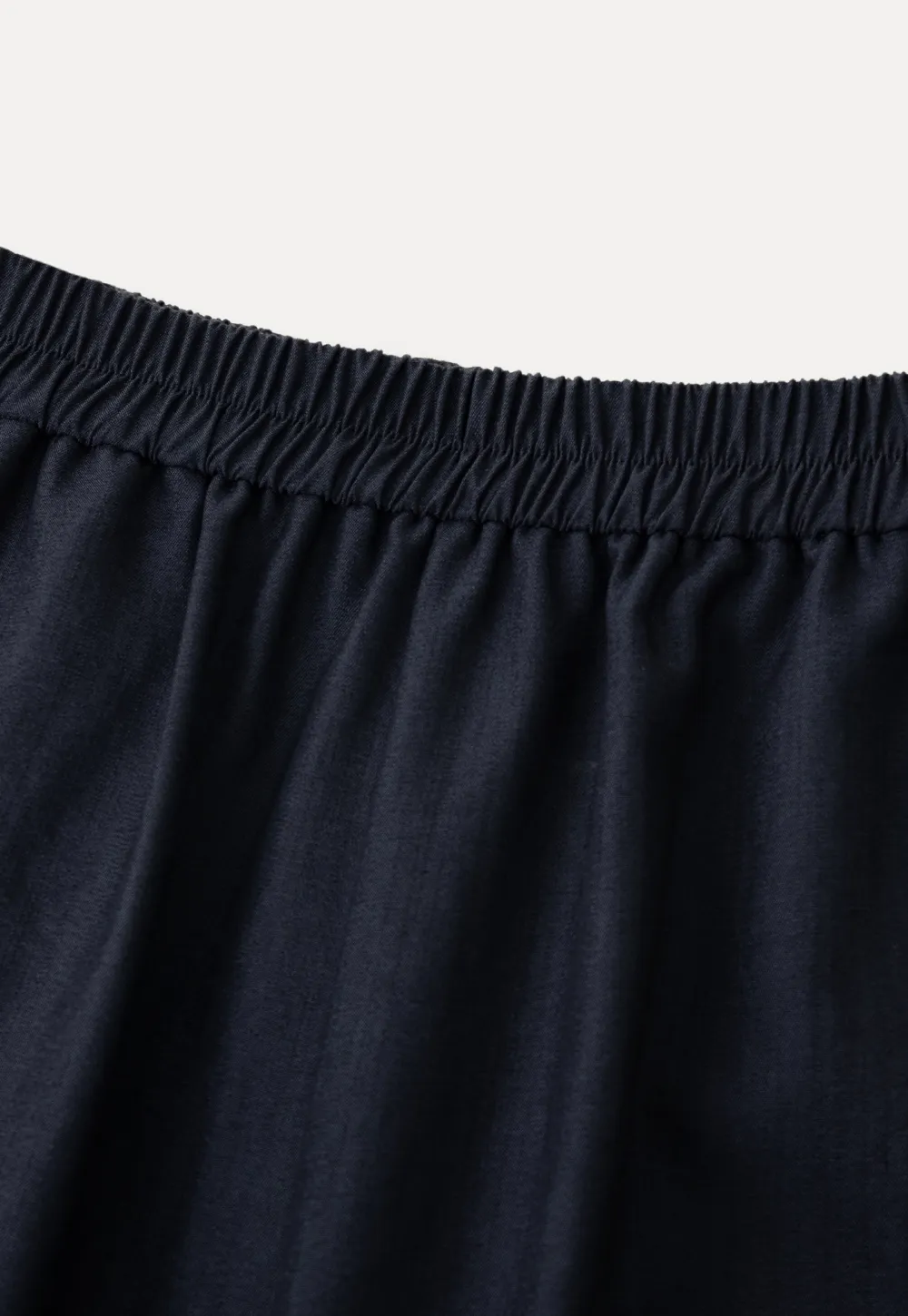 Strapless top with sheer neck tie and loose fit pants