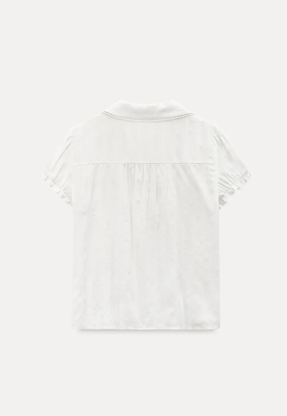 Short Sleeve Shirt with Collar and Button Front