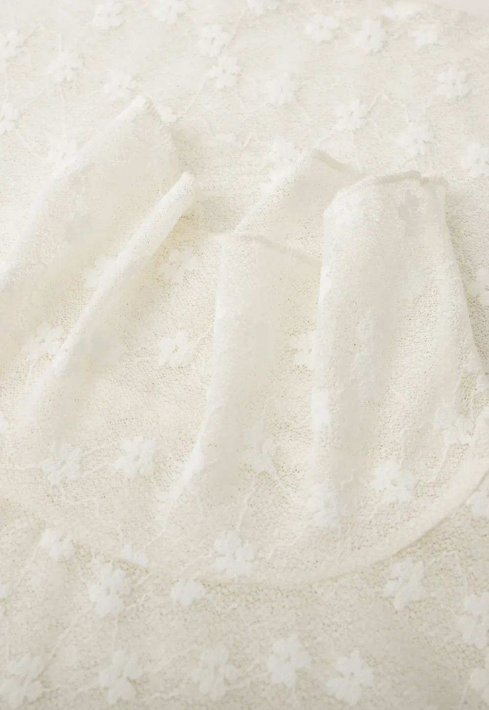 Sheer Star Print Long Sleeve Top