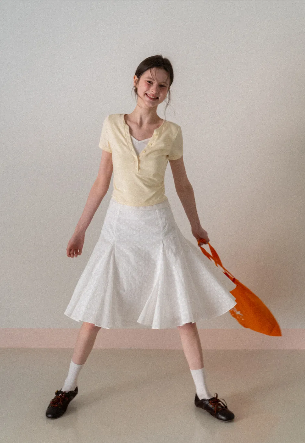 Short Sleeve T Shirt with Round Neck