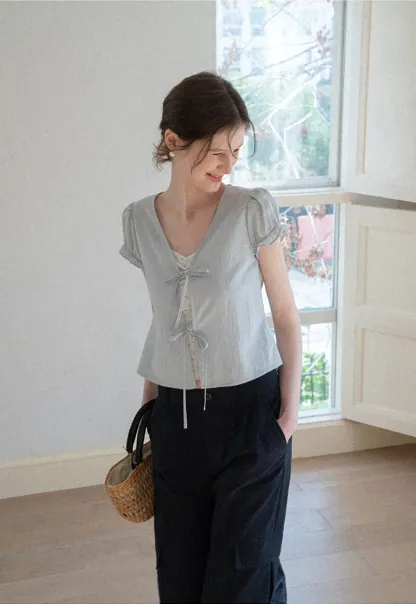 Wide Leg Pleated Casual Pants