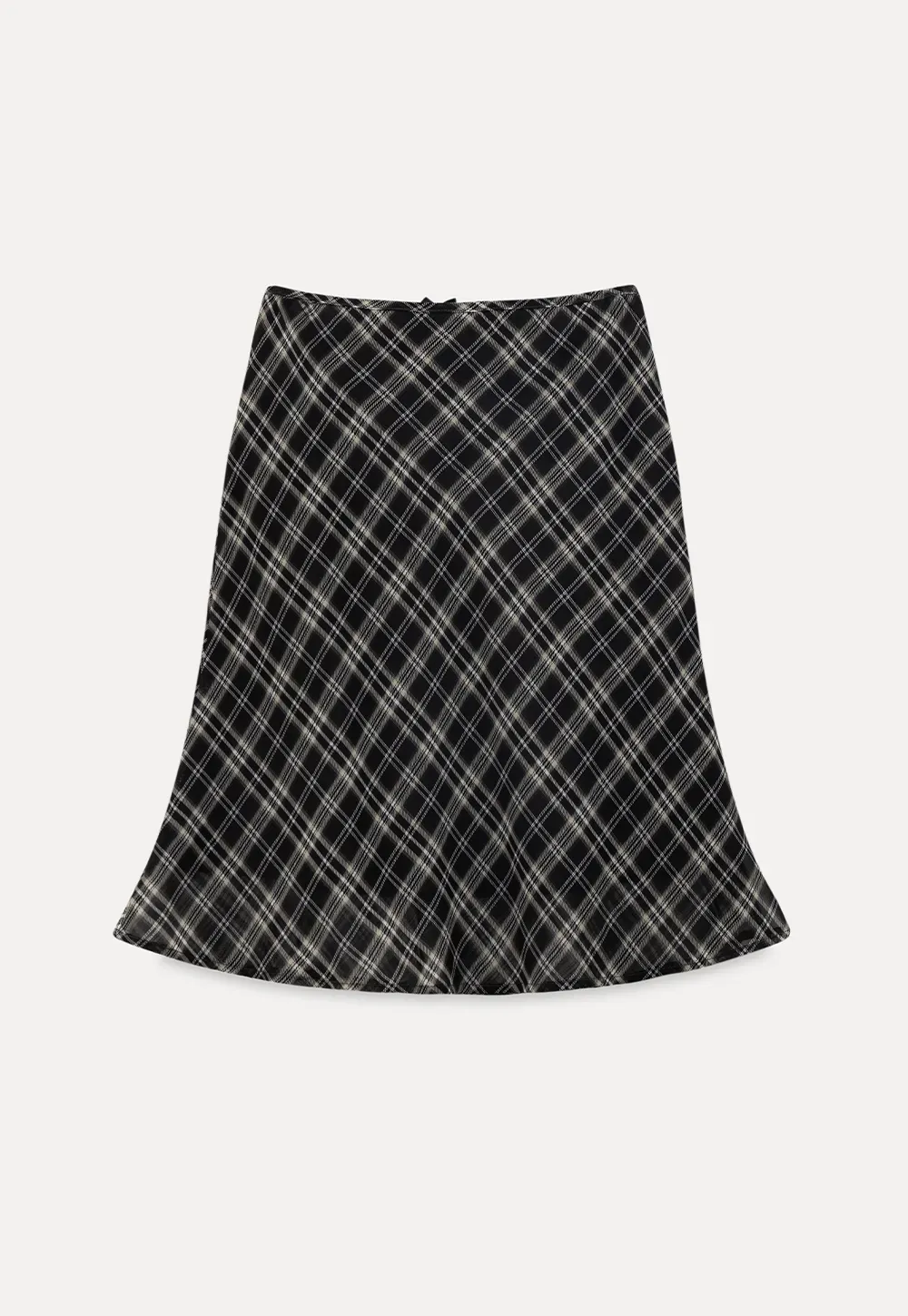 Plaid Skirt with Flowy Hem Design