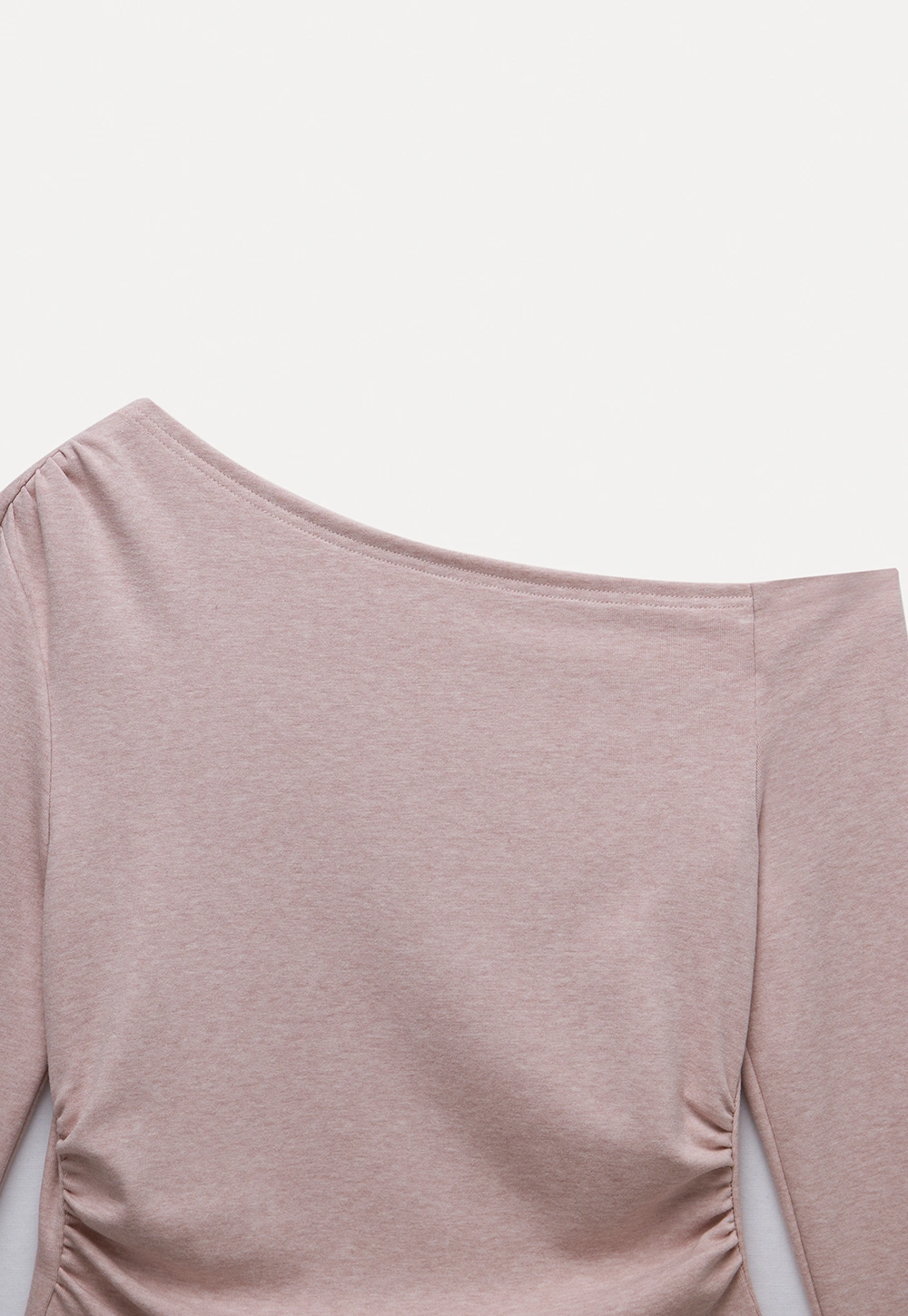 Women's Off-Shoulder Ruched Long-Sleeve Top