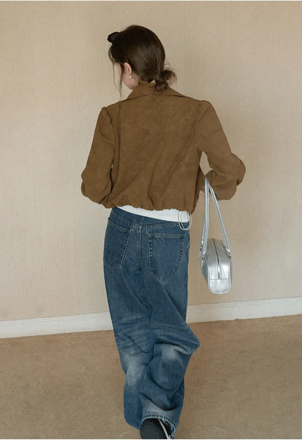 Elegant V Neck Long Sleeve Top with Bow Detail