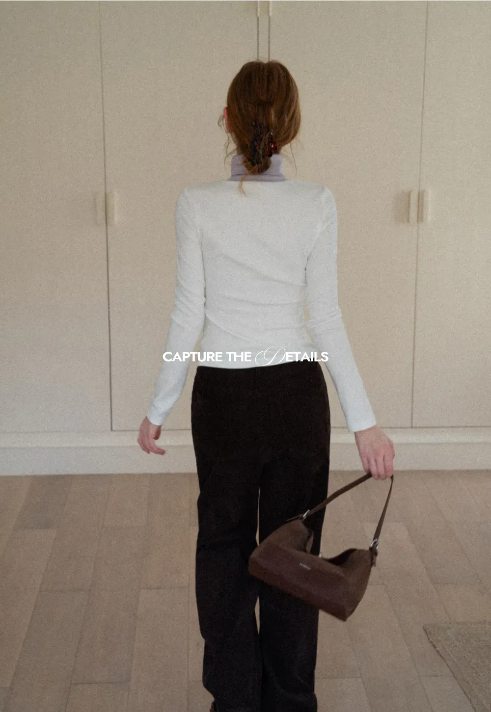 Stylish Gray Long-Sleeve Turtleneck Top