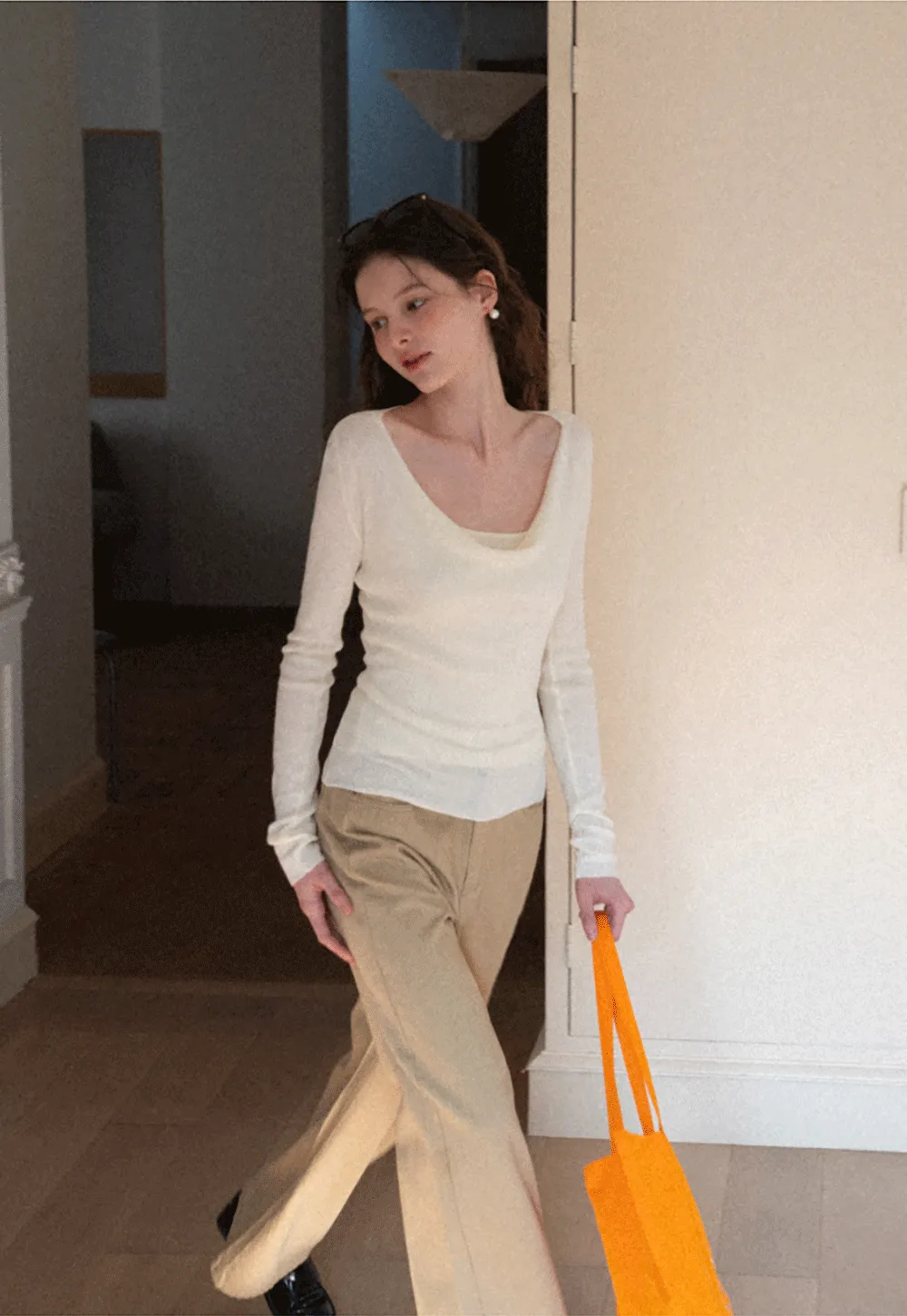 Woolen knit sweater and tank top