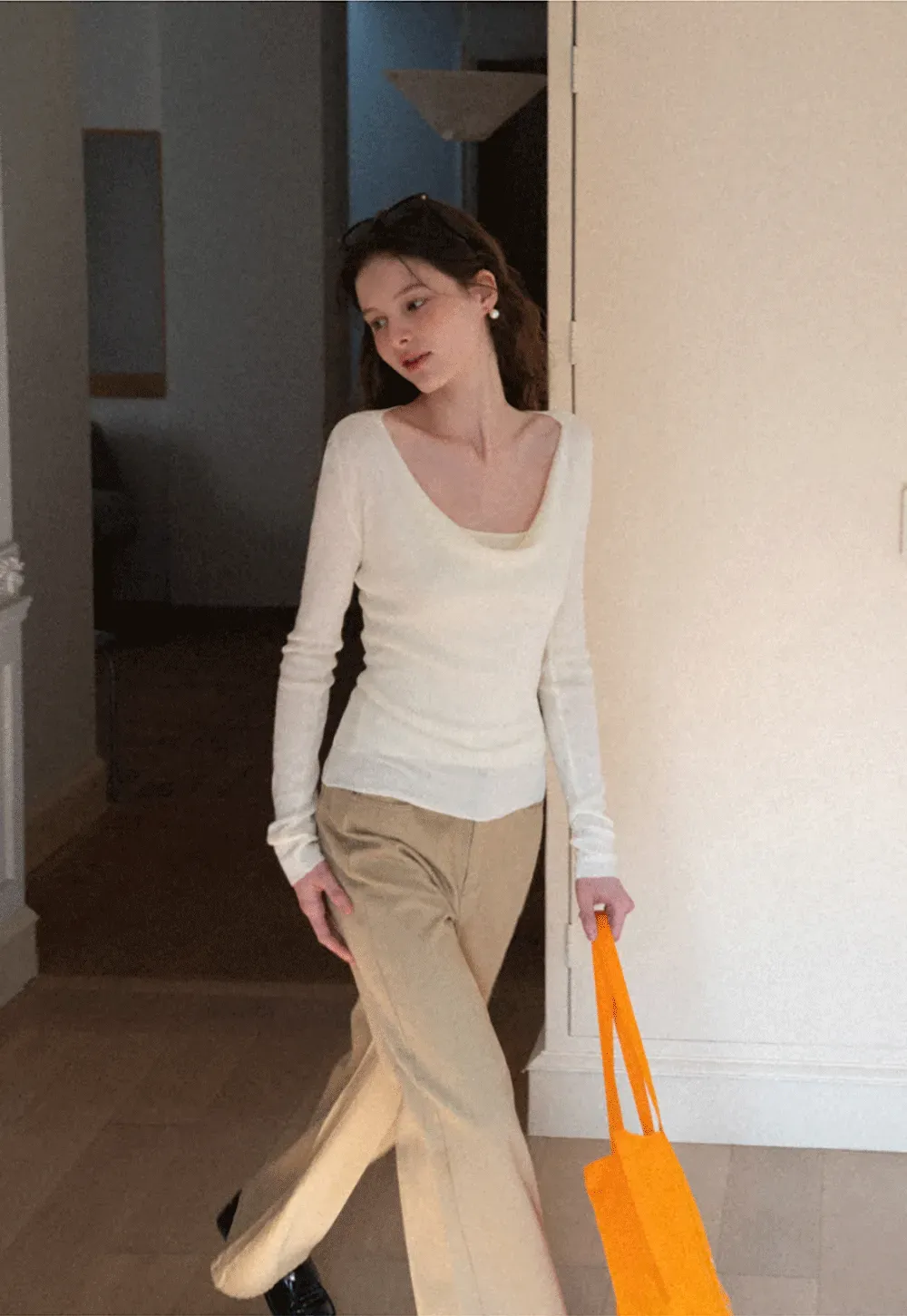 Woolen knit sweater and tank top