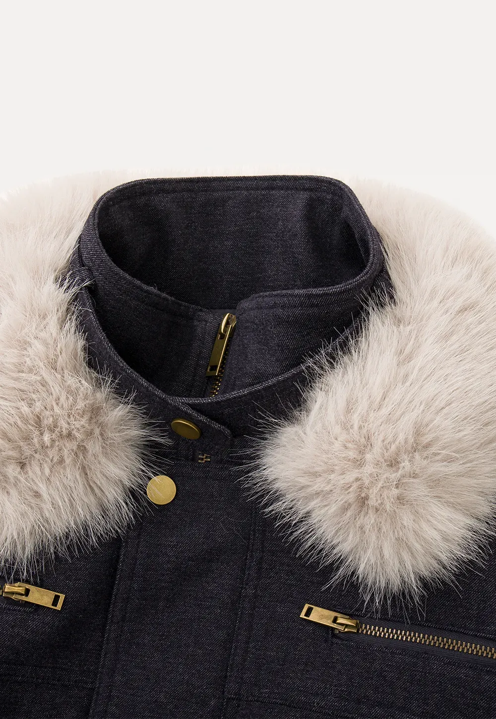 Stylish Fur-Collar Winter Jacket