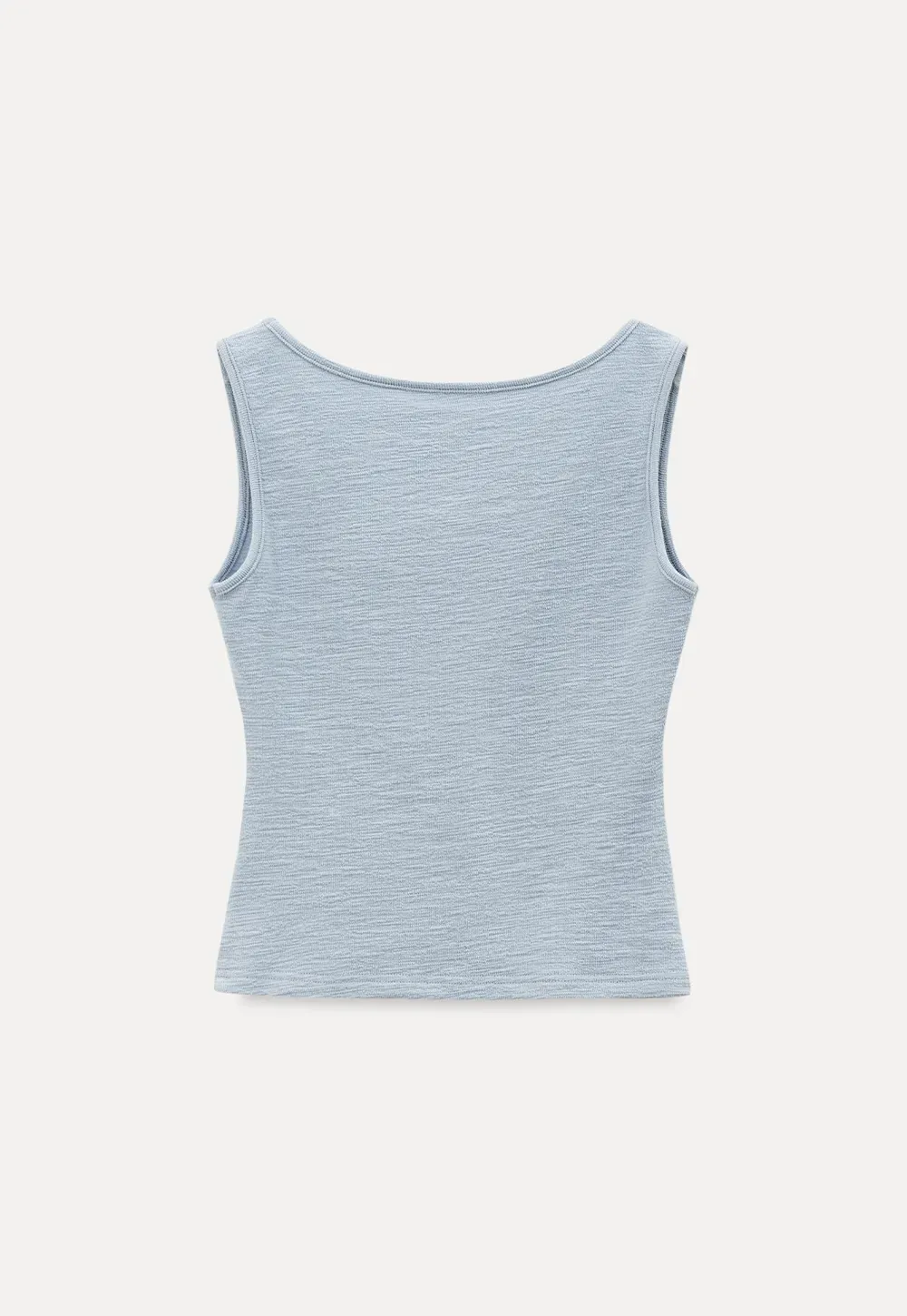 Lace Trimmed Sleeveless Top with Square Neckline