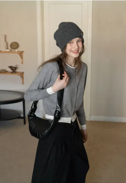 Wide leg pleated casual pants with high waist design