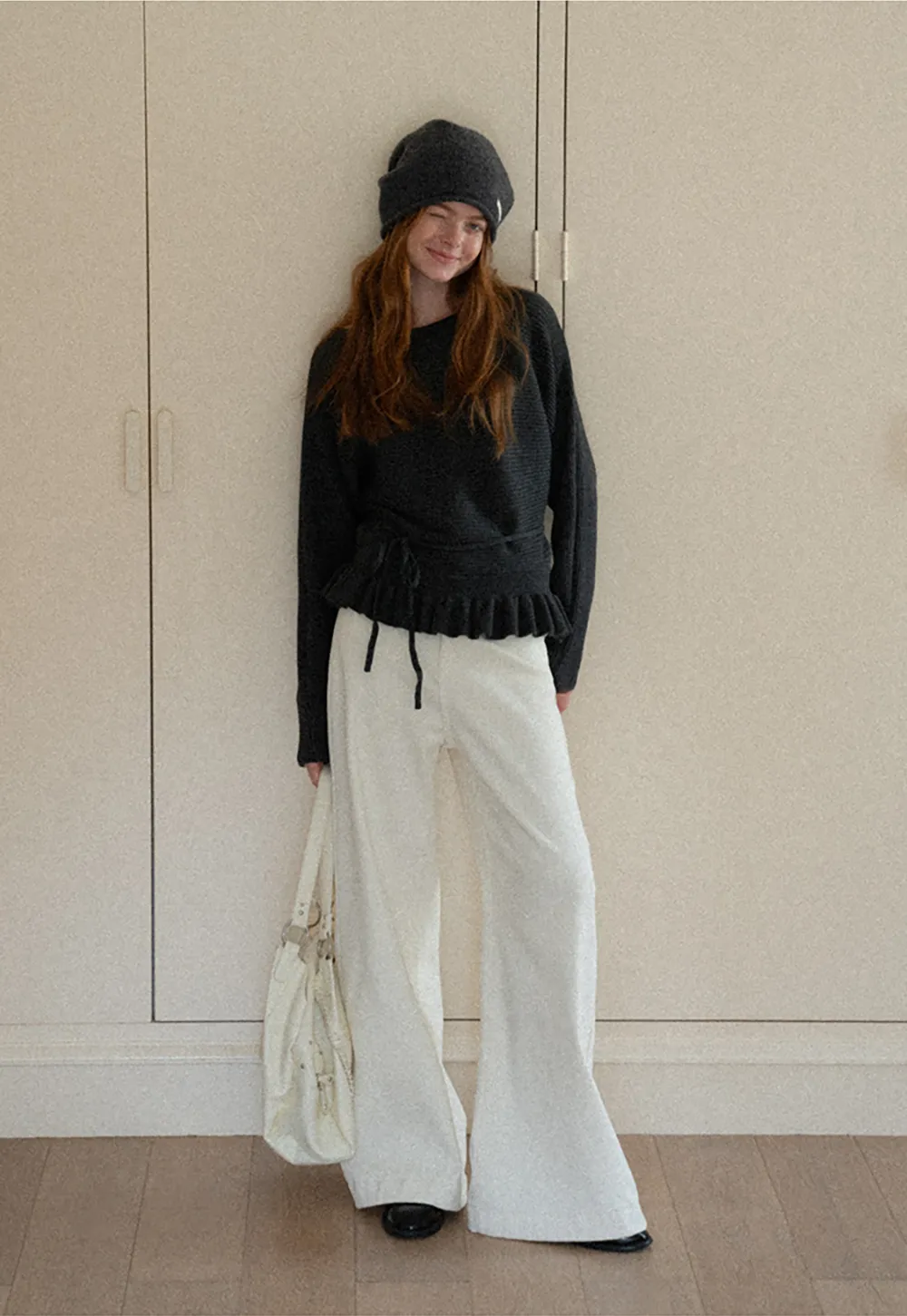 Wide Leg Denim Jeans with Belt Loop