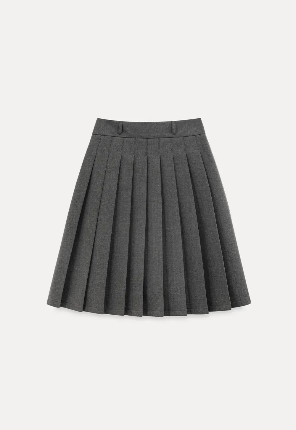 Elegant pleated midi skirt with high waist design