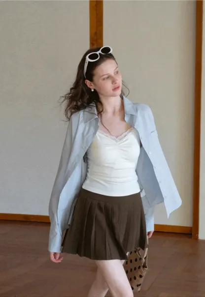 Classic button down shirt with rolled sleeves