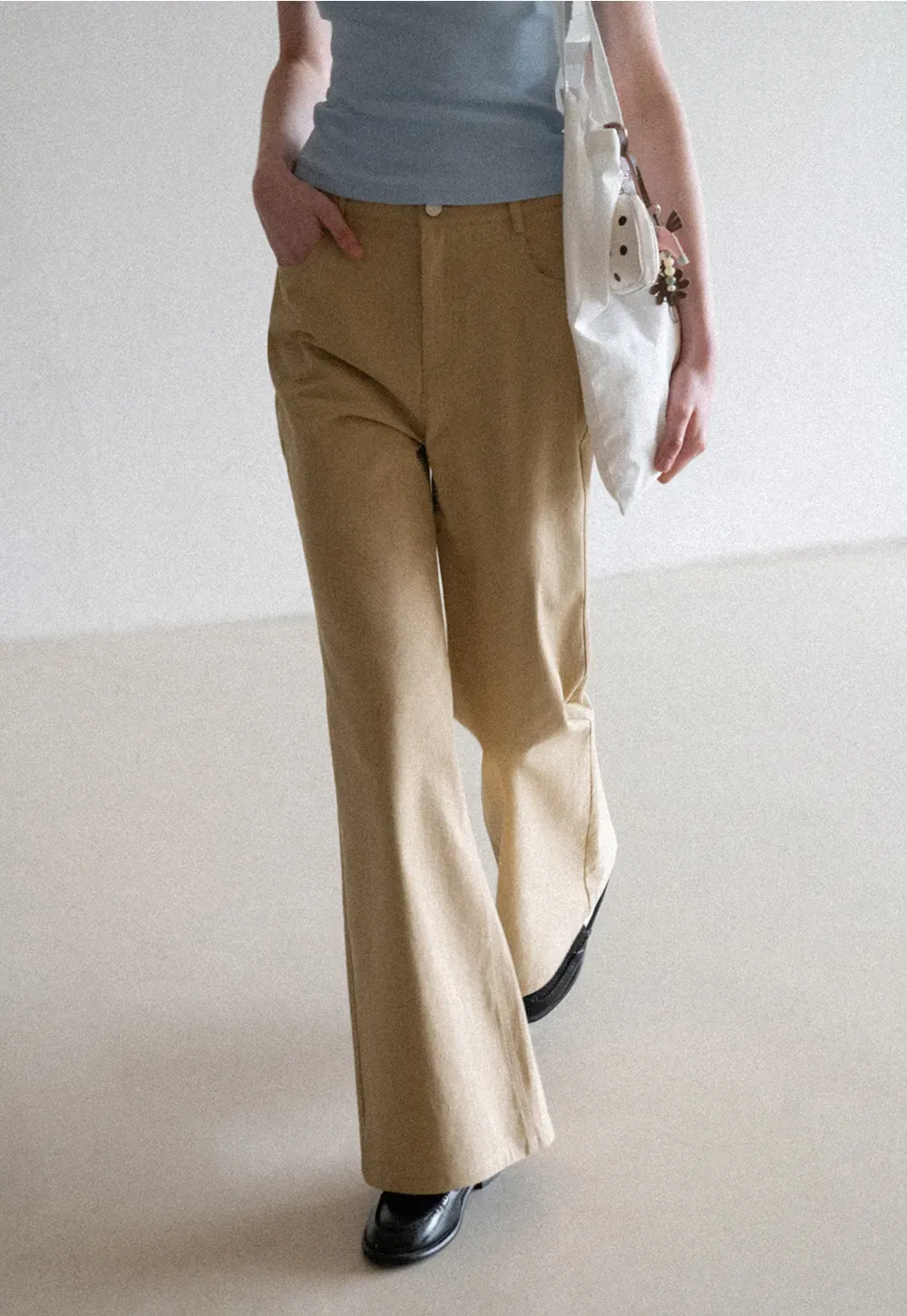 Wide Leg Casual Pants with Back Pockets