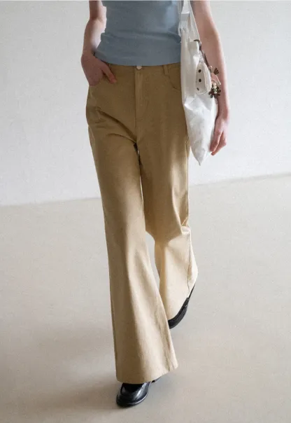 Wide Leg Casual Pants with Back Pockets
