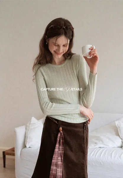 Ribbed Long-Sleeve Tee