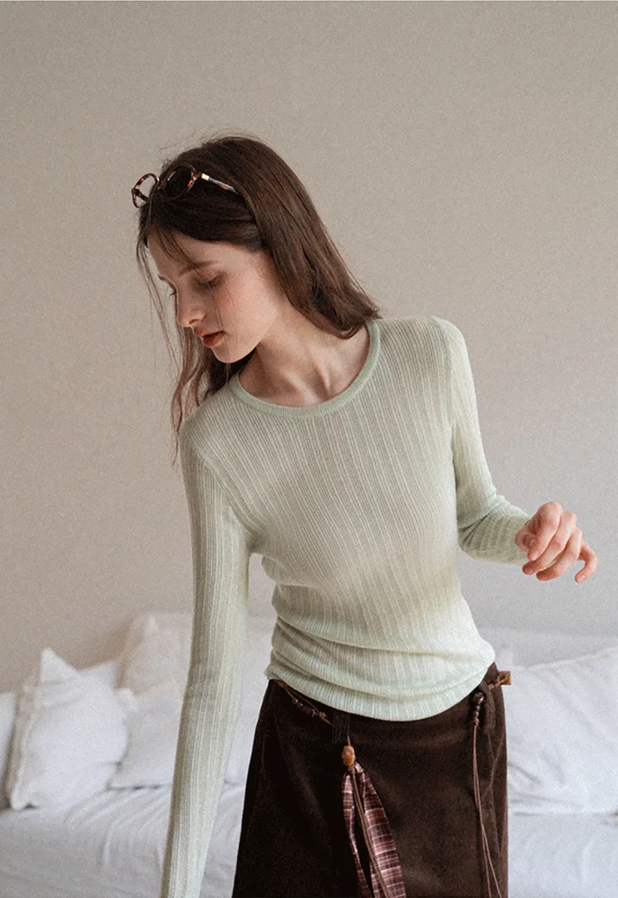 Ribbed Long-Sleeve Tee