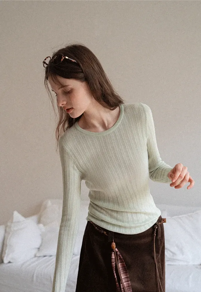 Ribbed Long-Sleeve Tee