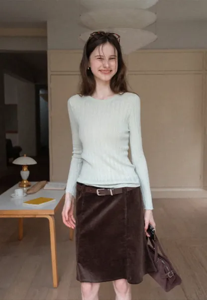 Ribbed Long-Sleeve Tee