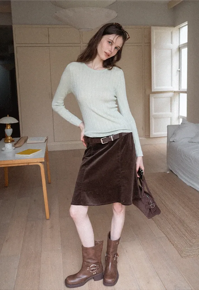 Ribbed Long-Sleeve Tee