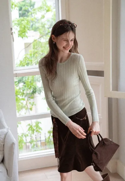 Ribbed Long-Sleeve Tee