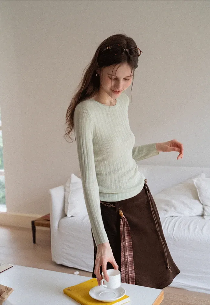 Ribbed Long-Sleeve Tee